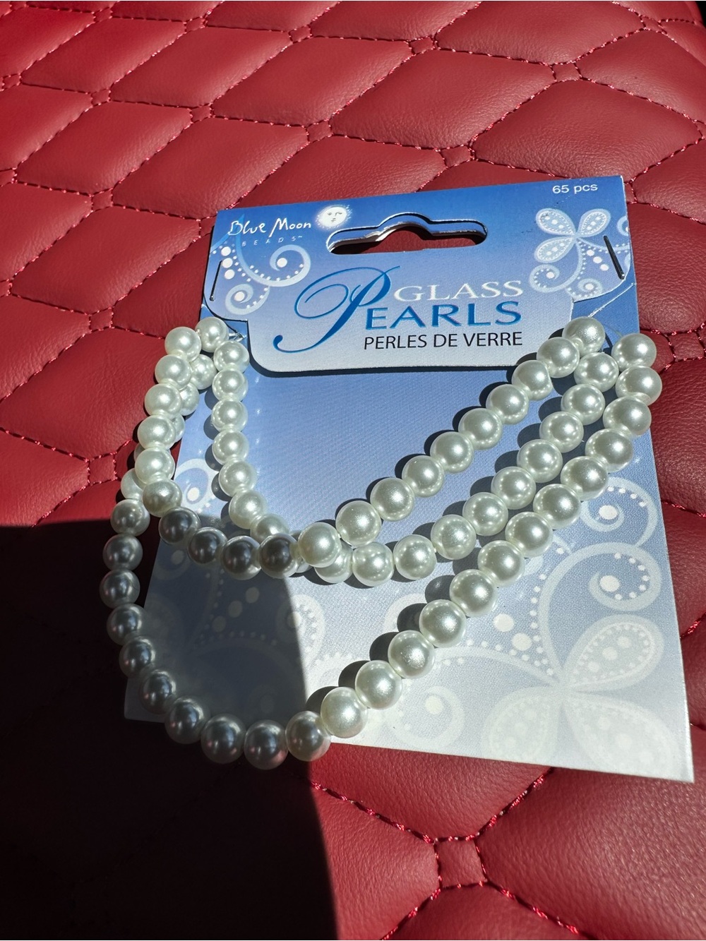 Glass Pearl— White Faux Pearl Strand